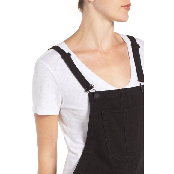 NWT True Religion Karlie in Jet Black Denim Overall Flare Jeans 25 x 34 $279 - Picture 3 of 12